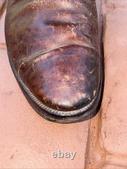 Very Rare 1940's WW2 Imperial Japanese Army Officer Brown Leather Riding Boots