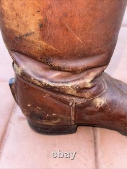 Very Rare 1940's WW2 Imperial Japanese Army Officer Brown Leather Riding Boots