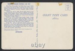Very Rare 1953 Edmonton Eskimos EE Giant Postcard Vessels Darrell Royal CFL