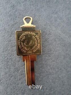 Very Rare 1981 Yale Gold Metal Key Charles & Diana Royal Wedding- Commemorat