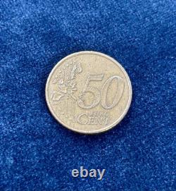 Very Rare 2002 Portugal 50 Cent Euro Coin Featuring the Second Royal Seal 1142