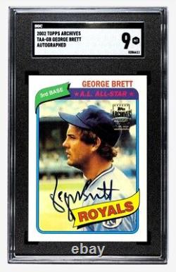 Very Rare 2002 Topps Archives George Brett Autograph Ssp Kansas City Royals Hof