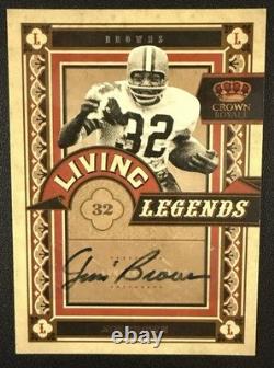 Very Rare 2010 Crown Royale Jim Brown /5! Auto! Bookend
