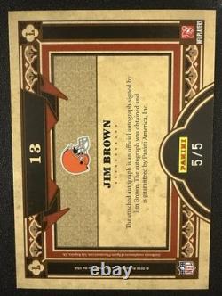 Very Rare 2010 Crown Royale Jim Brown /5! Auto! Bookend
