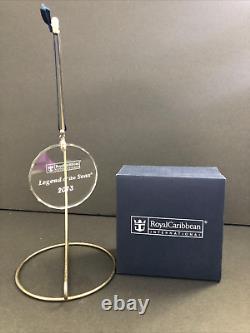 Very Rare 2013 Royal Caribbean LEGEND OF THE SEAS Etched Crystal Ornament NIB