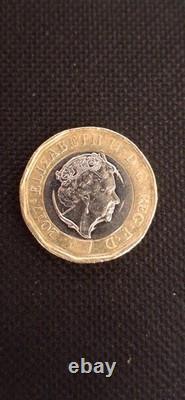 Very Rare 2017 £1 Pound Coin Royal Mint Misprint Ghost Ring/ Ghost Circle