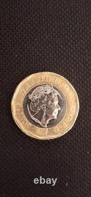 Very Rare 2017 £1 Pound Coin Royal Mint Misprint Ghost Ring/ Ghost Circle
