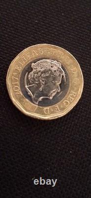 Very Rare 2017 £1 Pound Coin Royal Mint Misprint Ghost Ring/ Ghost Circle