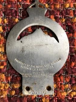 Very Rare 4 digit L4659 1920's antique vintage Royal East African AA car badge