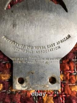 Very Rare 4 digit L4659 1920's antique vintage Royal East African AA car badge