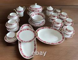Very Rare Ancienne Manufacture Royale De Limoges 46 pcsRose De Paris