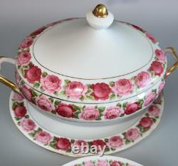 Very Rare Ancienne Manufacture Royale De Limoges 46 pcsRose De Paris