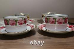 Very Rare Ancienne Manufacture Royale De Limoges 46 pcsRose De Paris