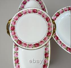 Very Rare Ancienne Manufacture Royale De Limoges 46 pcsRose De Paris