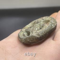 Very Rare Ancient Roman Bronze Queen Royal Figure Carved Amulet