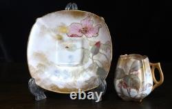 Very Rare Antique 1882 Beautiful Royal Doulton Demitasse Cup Saucer Very Rare Antique 1882 Beautiful Royal Doulton Demitasse Cup Saucer