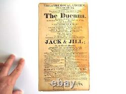 Very Rare Antique Playbill Sept 18, 1812 Jack & Jill at the Theatre Royal Lyceum