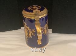 Very Rare Antique Royal Vienna Cobalt Boue Gold Gilt Monk Lidded Stein Nr