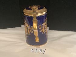 Very Rare Antique Royal Vienna Cobalt Boue Gold Gilt Monk Lidded Stein Nr