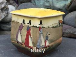 Very Rare Art Deco Royal Doulton Seriesware Trinket Box Welsh Ladies D2717