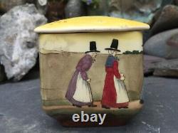 Very Rare Art Deco Royal Doulton Seriesware Trinket Box Welsh Ladies D2717