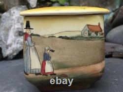 Very Rare Art Deco Royal Doulton Seriesware Trinket Box Welsh Ladies D2717