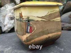 Very Rare Art Deco Royal Doulton Seriesware Trinket Box Welsh Ladies D2717