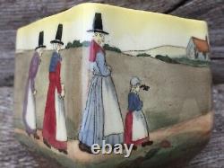 Very Rare Art Deco Royal Doulton Seriesware Trinket Box Welsh Ladies D2717