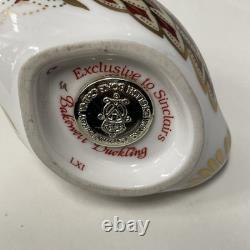 Very Rare Bakewell Duckling Royal Crown Derby Gold Stopper