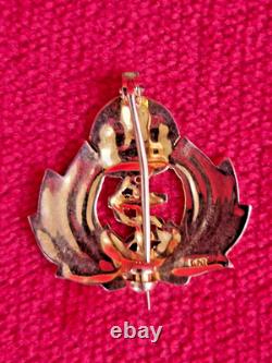 Very Rare Beautiful 9c Gold & Enamel WW2 Royal Navy Sweetheart Brooch