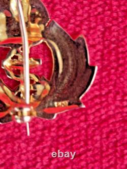 Very Rare Beautiful 9c Gold & Enamel WW2 Royal Navy Sweetheart Brooch