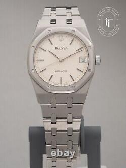 Very Rare Bulova Royal Oak Style 1980 Automatic Vintage Mens Watch Eta Movement