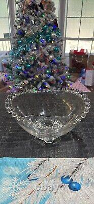 Very Rare Candlewick 3 Toed Bowl With Short Divider. Only Know Of 3