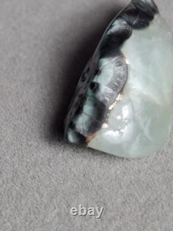Very Rare Copper Prehnite Isle Royale Greenstone Turtleback Gem Chlorastrolite
