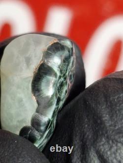 Very Rare Copper Prehnite Isle Royale Greenstone Turtleback Gem Chlorastrolite