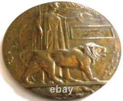 Very Rare Death Plaque Tooley Royal Marines Hms Pathfinder 1st Ship Torpedoed