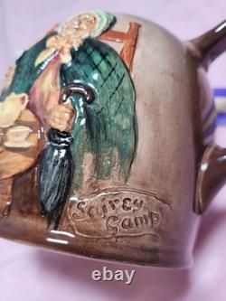 Very Rare Dickens Sairey Gamp Relief Teapot Royal Doulton D5833