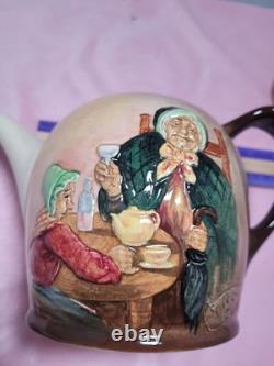 Very Rare Dickens Sairey Gamp Relief Teapot Royal Doulton D5833