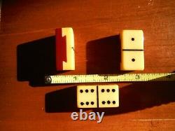 Very Rare Dovetail Bakelite Dominoes Royal Travel Games Set Chess Set Mint