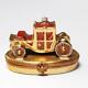 Very Rare Faberge Hand-painted Limoges Porcelain Royal Coach Trinket Box