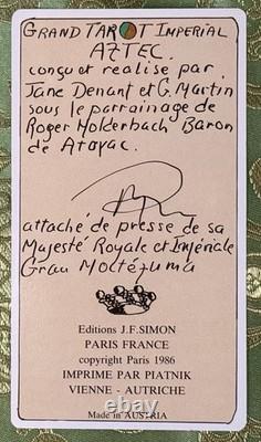 Very Rare! GRAND TAROT IMPERIAL AZTEQUE Aztec Tarot 1986 By Piatnik, Paris