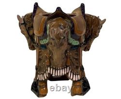 Very Rare IMPERIAL AMPHORA TURN Horse Head Vase AUSTRIAN PORCELAIN Equestrian