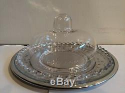 Very Rare Imperial Candlewick Toast And Cover WithFaverware Plate #123 Excellent