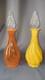 Very Rare Imperial Glass Mid Century Modern MCM Decanters Orange & Opaque Yellow