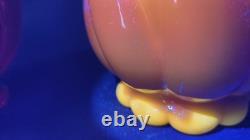 Very Rare Imperial Glass Mid Century Modern MCM Decanters Orange & Opaque Yellow
