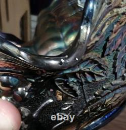 Very Rare Imperial Grape 10.5 Unmarked Carnival Glass Bowl See Description