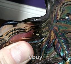 Very Rare Imperial Grape 10.5 Unmarked Carnival Glass Bowl See Description