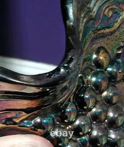 Very Rare Imperial Grape 10.5 Unmarked Carnival Glass Bowl See Description
