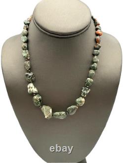 Very Rare Isle Royale Greenstone & Datolite Necklace