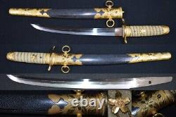 Very Rare Japanese imperial navy naval dagger short real sword with fine koshirae